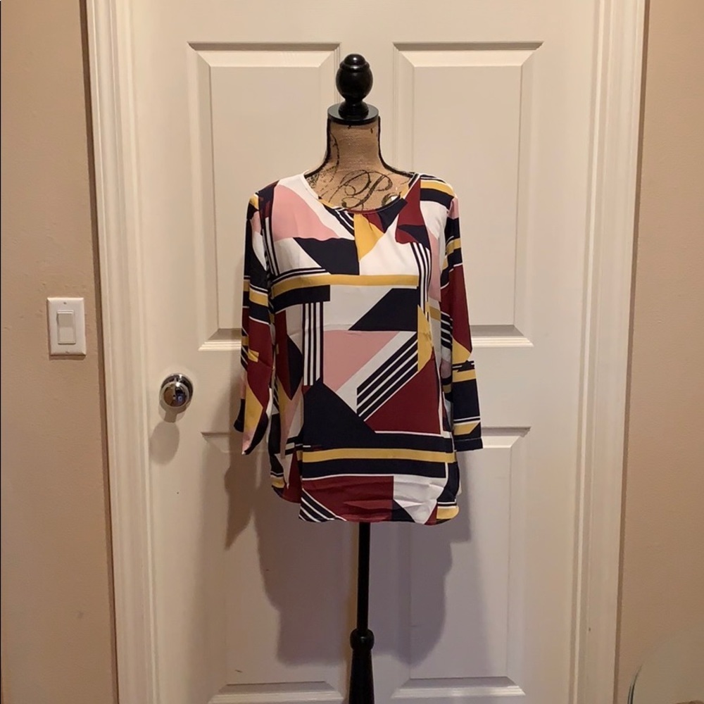Van Heusen multi colored print top